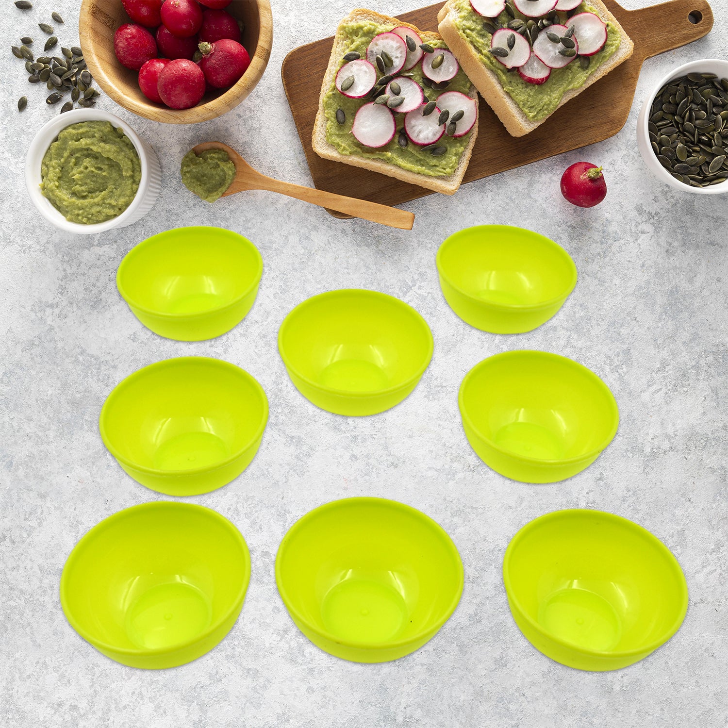 5557 Multipurpose Small Round Plastic Bowl  Katori Microwave Safe Reusable Lightweight Bowl Dishwasher Safe Chutney Bowl (8 Pcs Set) 5557 Multipurpose Small Round Plastic Bowl  Katori Microwave Safe Reusable Lightweight Bowl Dishwasher Safe Chutney Bowl (8 Pcs Set)